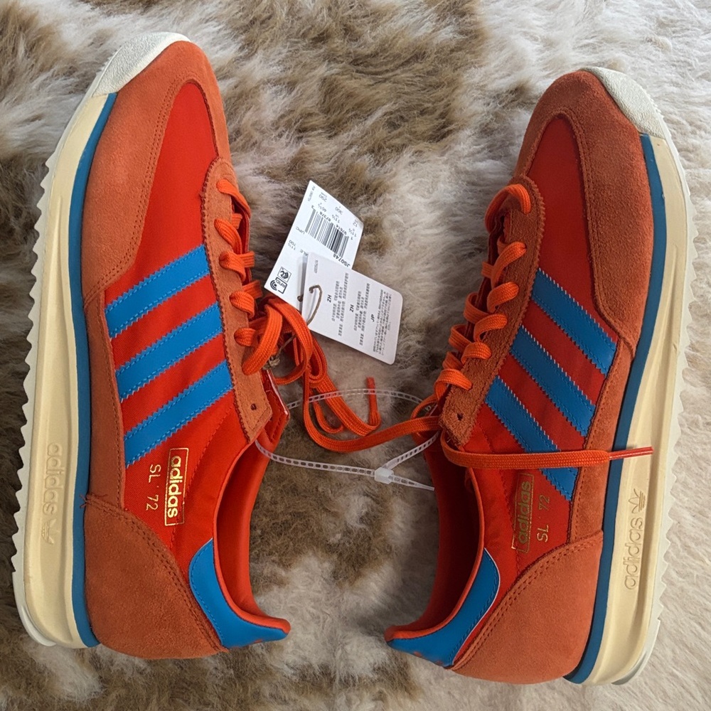 adidas Orange & Blue SL 72 Men’s Retro Sneakers